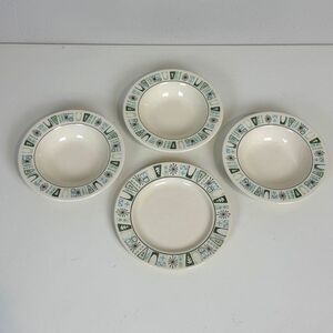 VTG 4pc TAYLORSTONE CATHAY Dessert Bowls & Plate MCM Atomic 60s